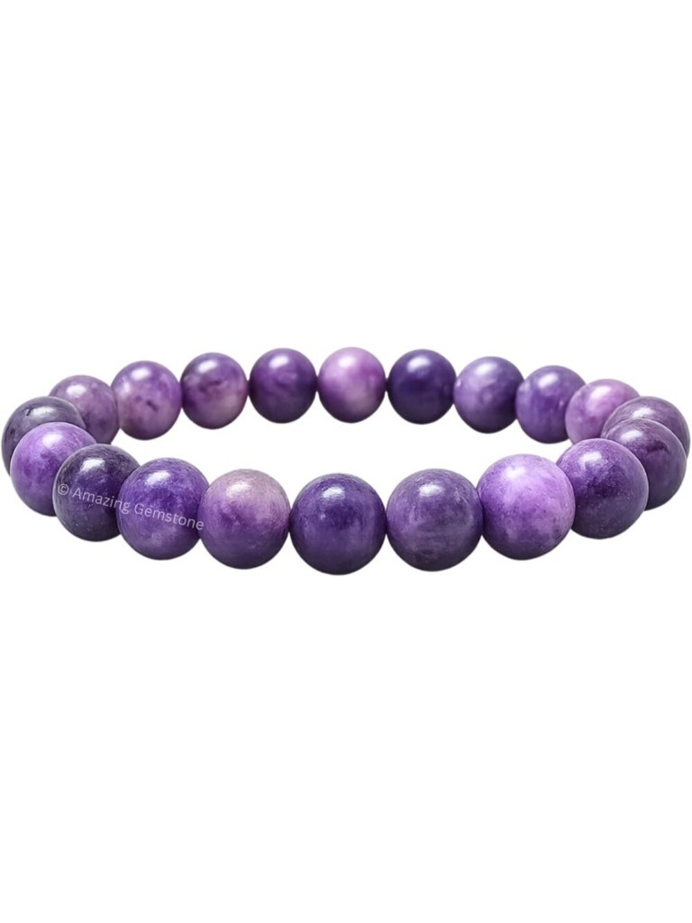 Lepidolite Gemstone Bracelet for Women & Men - Healing Protection Gift, 8mm